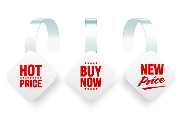 超市促销摆动孤立在白色背景。货架广告的现实摆动模板。带有广告文字的销售或折扣标签。特价价签。矢量图图片下载