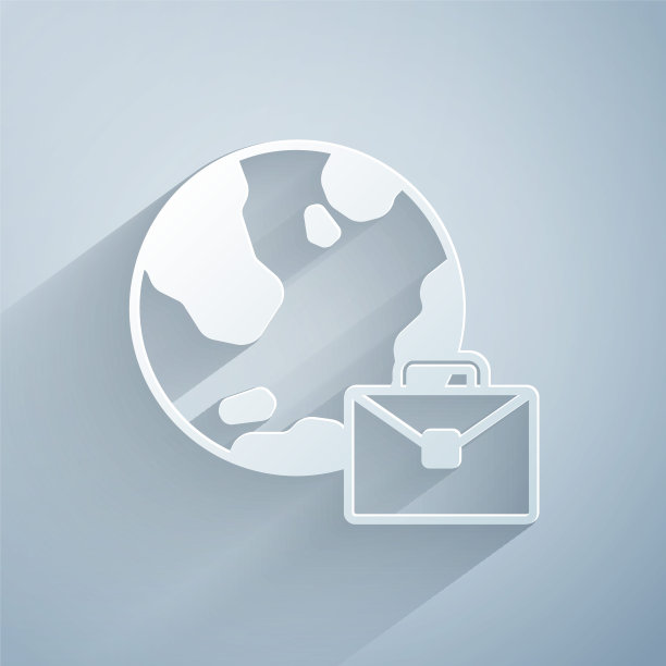 剪纸在线工作图标孤立在灰色背景。一个在家里用笔记本电脑工作的自由职业者。远程工作。遥远的工作理念。纸艺术风格。向量图片下载