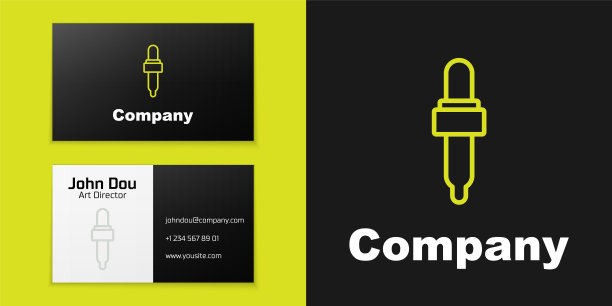 标型线移液管与油图标隔离在黑色背景上。医疗，化学实验室设备的元素。吸管与下降。医学的象征。标志设计模板元素。向量图片下载