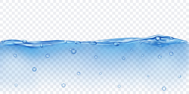 带有气泡的透明水图片下载