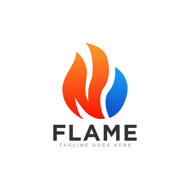 火焰或火焰标志设计矢量图片下载