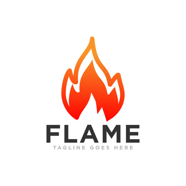 火焰或火焰标志设计矢量图片下载