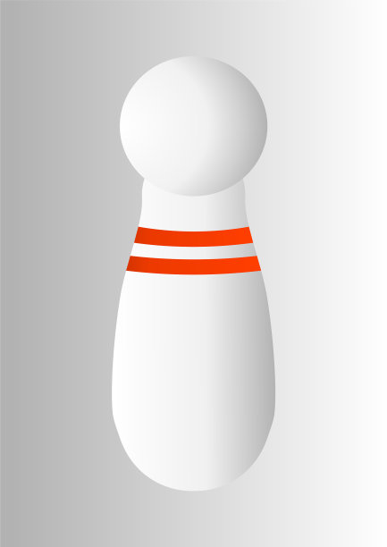 在体育比赛中打保龄球用的白瓶图片下载