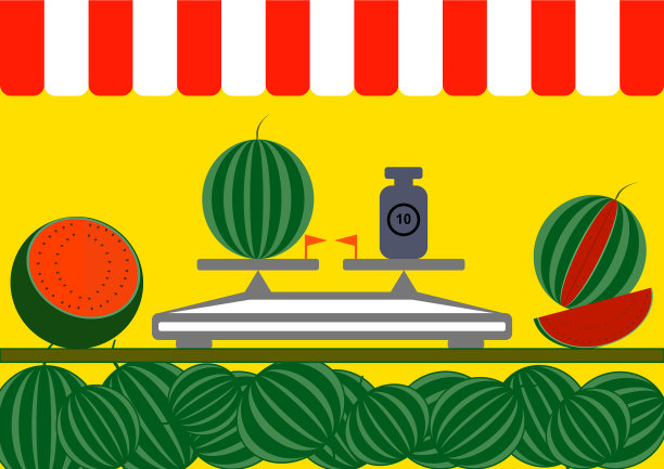 绿色西瓜鳞片在商店图片下载