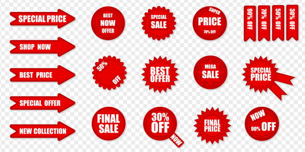 黑色星期五促销贴纸图片下载