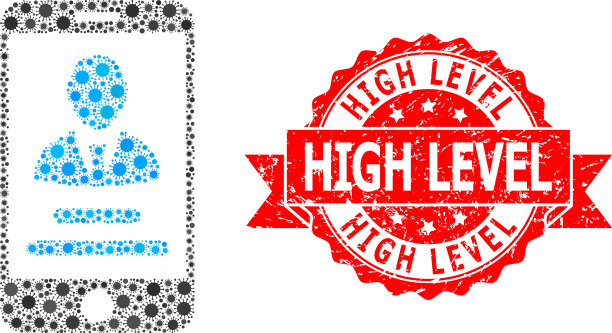 纹理高级邮票和2019冠状病毒马赛克图片下载