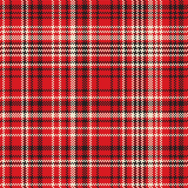 格子花呢图案无缝印花布图片下载