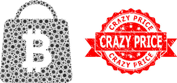 危难疯狂的价格封印和covid马赛克比特币图片下载