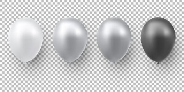 气球为现实光泽彩色气球图片下载