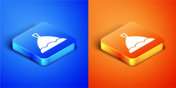 等距桑拿帽图标孤立在蓝色和图片下载