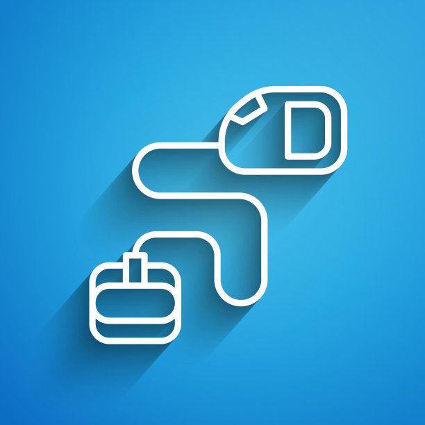 带钩环的白线可伸缩绳带图片下载