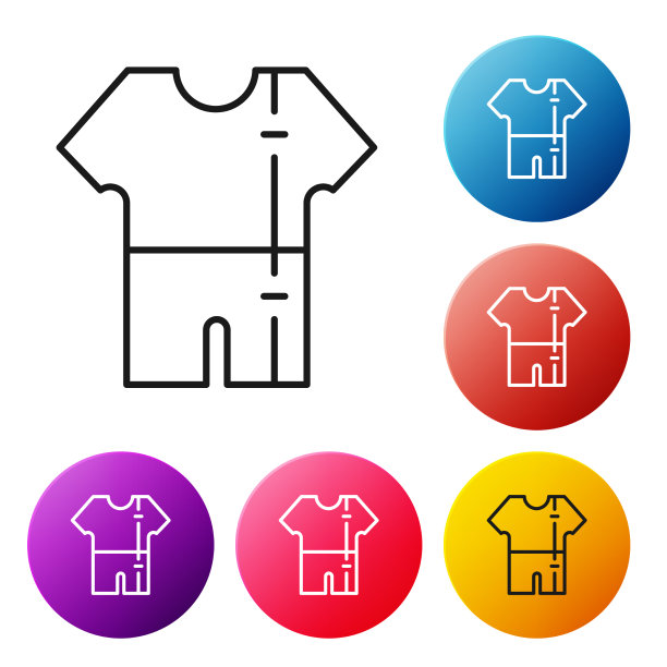 黑色线运动田径服图标孤立在白色图片下载