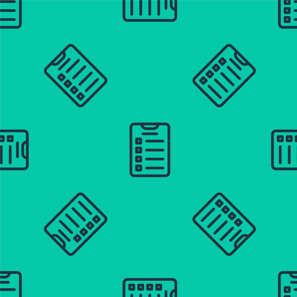 蓝线新年目标清单和计划图标图片下载