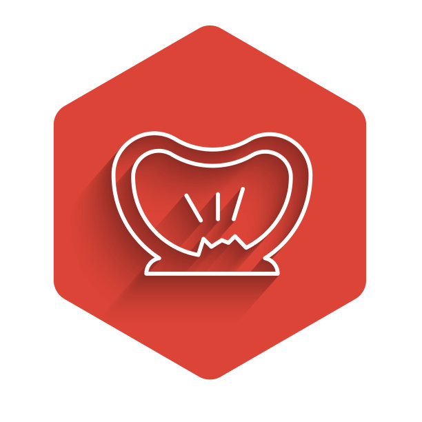 白线自行车爆胎图标孤立图片下载