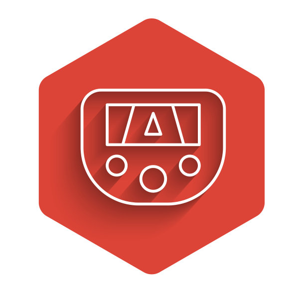 白线GPS设备与地图图标隔离图片下载