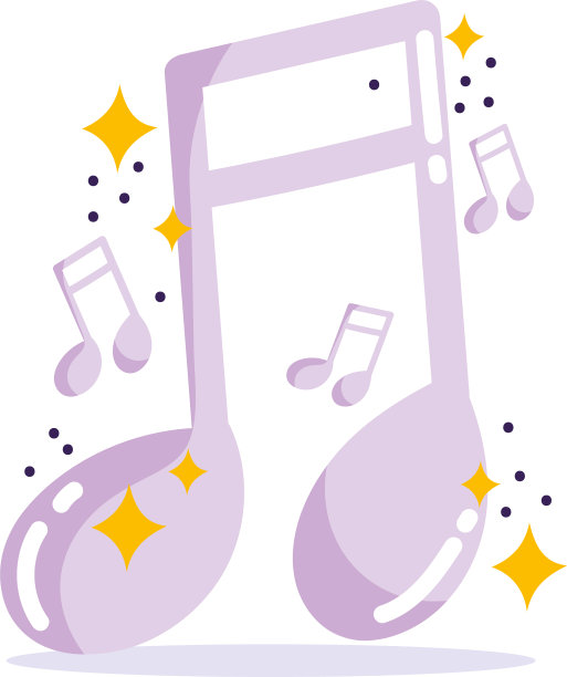 社交媒体音乐以卡通风格为旋律图片下载