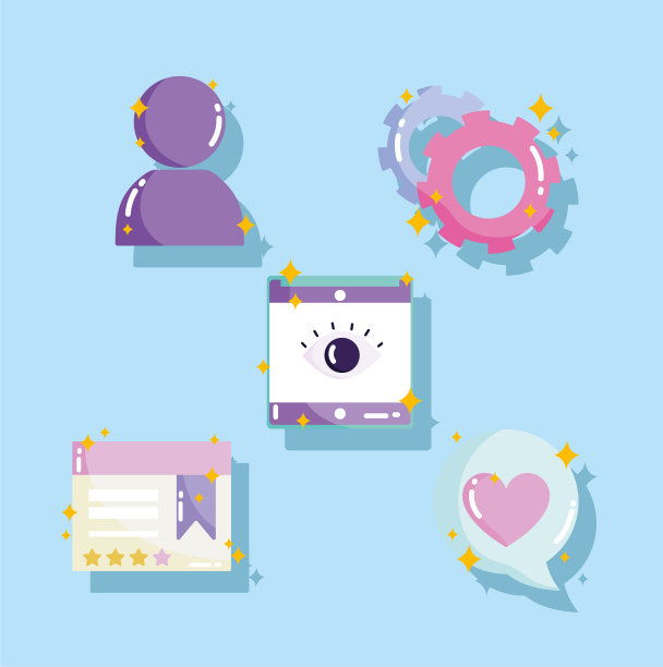 社交媒体字符网站内容在卡通图片下载