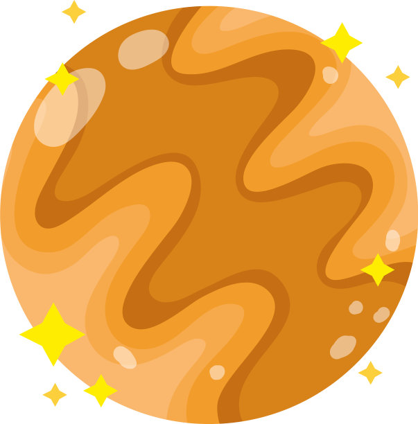 行星空间星系天文学卡通风格图片下载