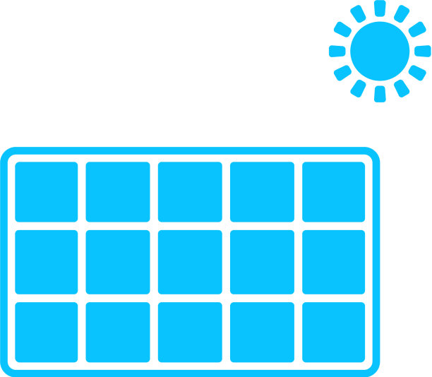 太阳能面板图标平坦图片下载