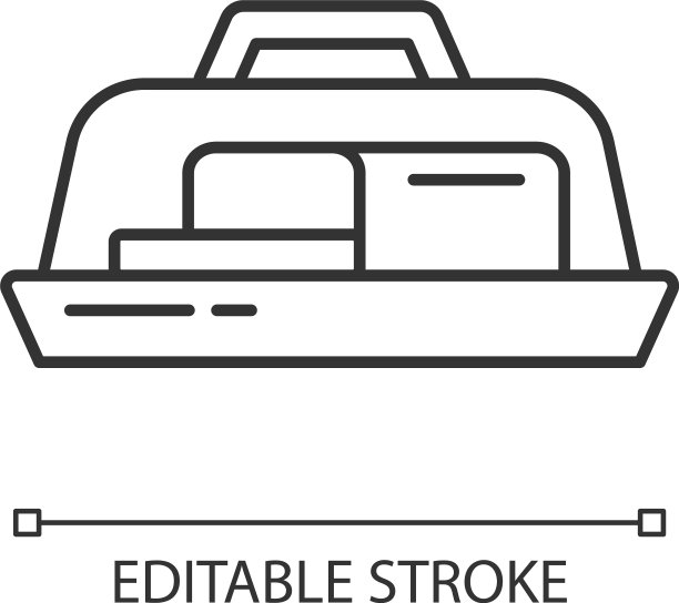 黄油盘线性图标图片下载