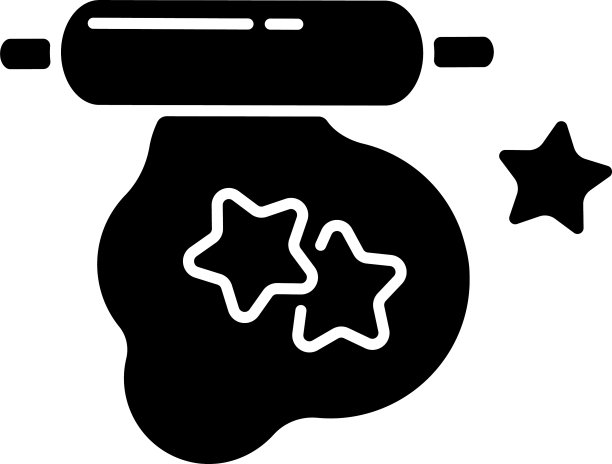 饼干切割黑色字形图标图片下载