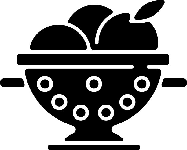 滤壶黑色字形图标图片下载