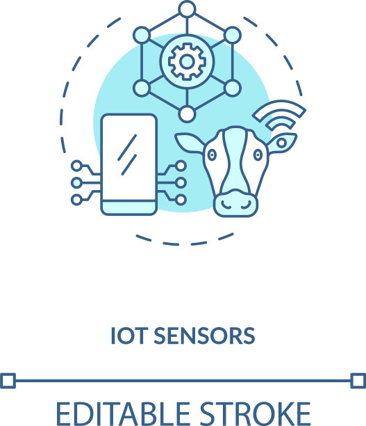 物联网传感器概念图标图片下载