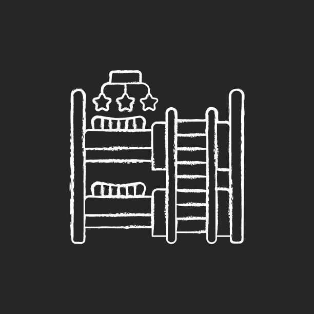 和儿童房家具粉笔白色图标图片下载