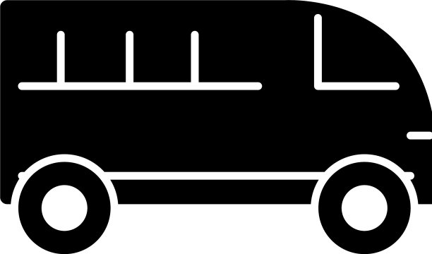 公交侧视图剪影图标图片下载