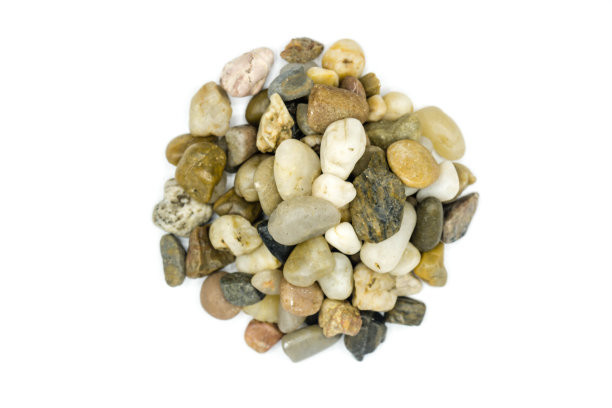 天然石桩孤立在白色背景上俯视图图片下载