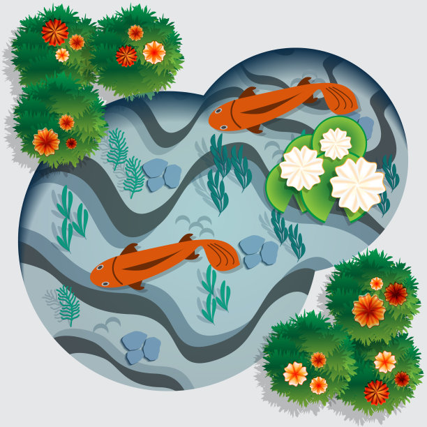 鱼游泳的湖图片下载