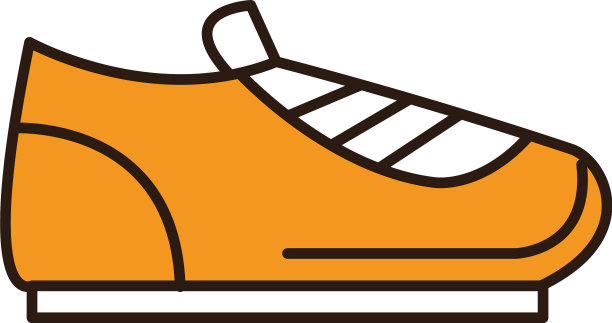 运动鞋配件线和填充图标图片下载