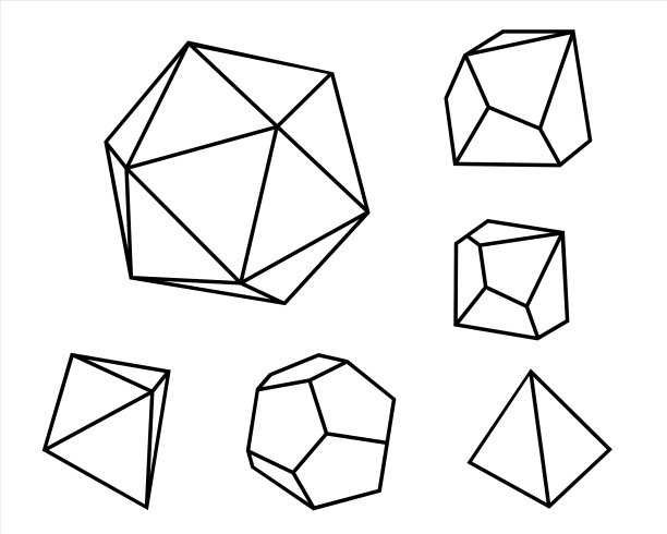 一套几何形状和晶体图片下载