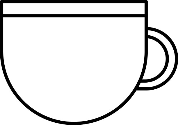 杯子图标上的白色背景图片下载