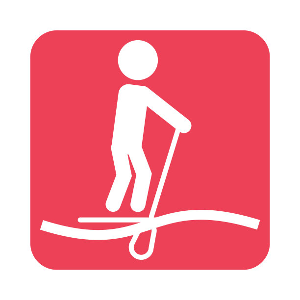 孤立背景上的运动员剪影符号图片下载