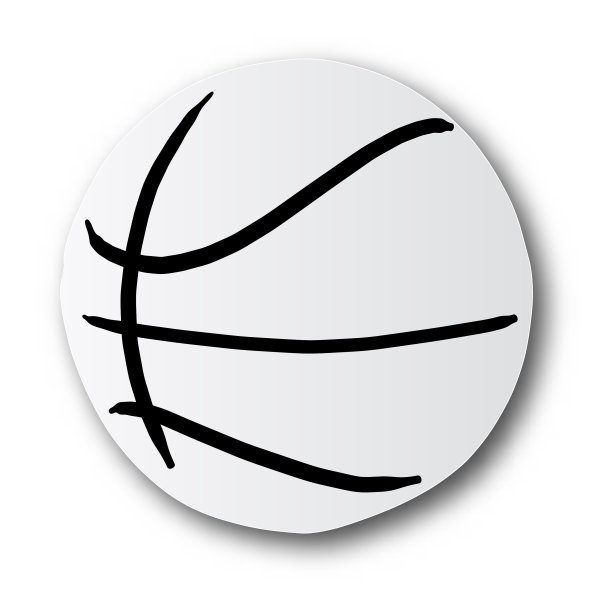 黑线手画篮球切图片下载