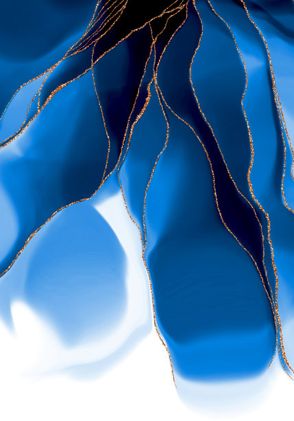 手绘抽象流体艺术与水彩，酒精墨水，丙烯酸，染色。抽象大理石背景与优雅的黄金线条，纹理墙壁艺术。液体纹理墙纸现代风格图片下载