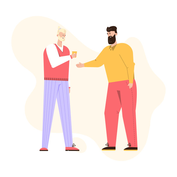 两个男人笑着喝咖啡聊天图片下载