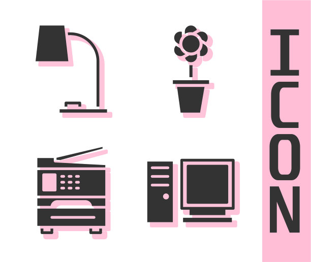 设置电脑显示器、台灯、打印机等图片下载