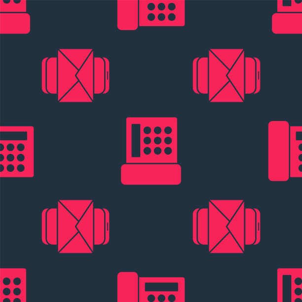 将手机、信封和电话设置为无缝连接图片下载