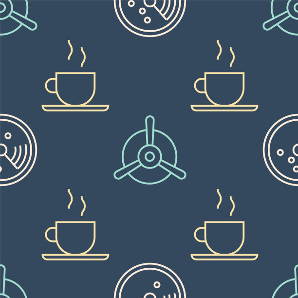 在监控咖啡杯上设置有目标的雷达图片下载