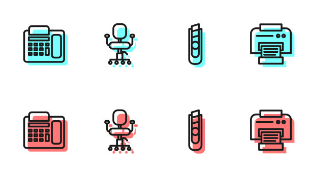 设线文具刀，电话办公椅图片下载