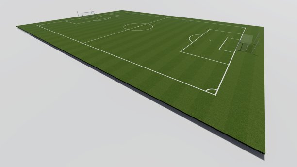足球场孤立的白色背景3D渲染图片下载