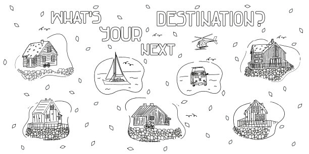 设置黑色和白色木质斯堪的纳维亚房屋图片下载