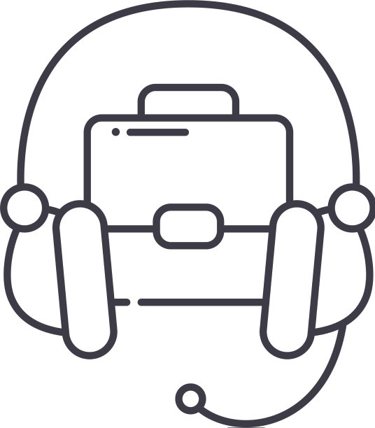 业务支持概念图标线性隔离图片下载