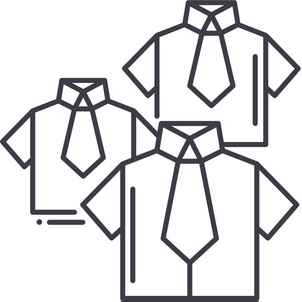 商务衬衫图标线性孤立图片下载