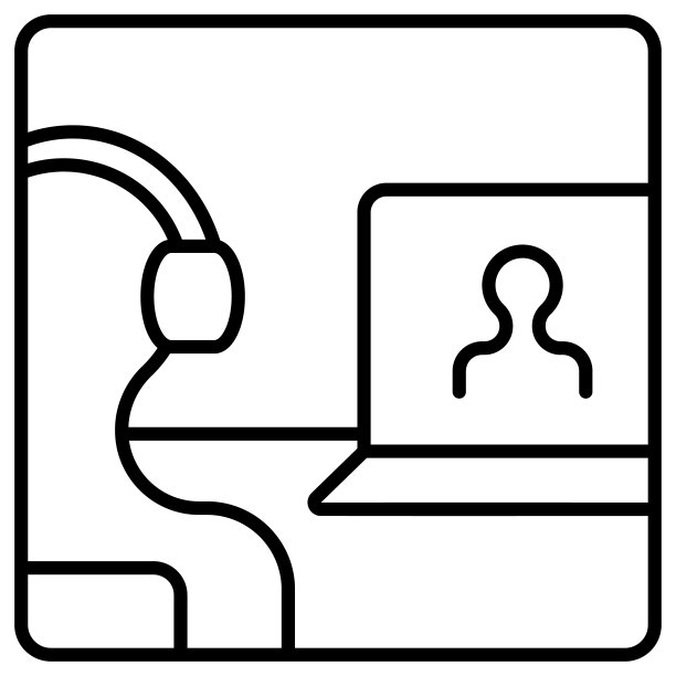 在线视频会议上的笔记本电脑矢量图标隔离在白色背景。图片下载