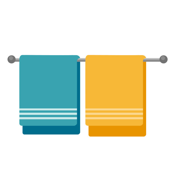 卡通矢量插图对象浴巾图片下载