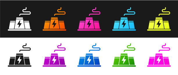 将发电厂和工厂图标隔离图片下载