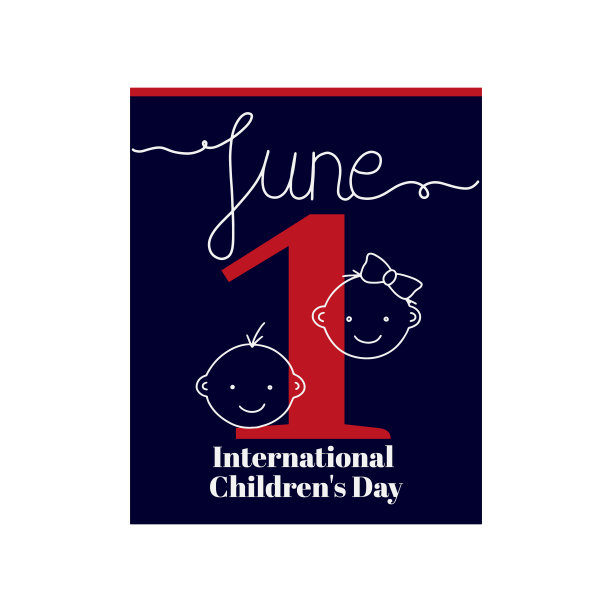 日历页，矢量插图关于国际儿童节的主题。6月1日。图片下载